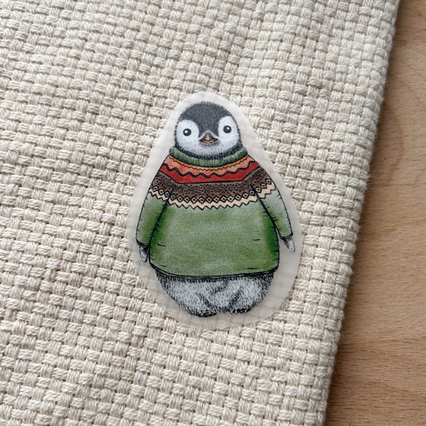 BÜGELBILD | Textildruck | klein | Pinguin Fabi Pulli