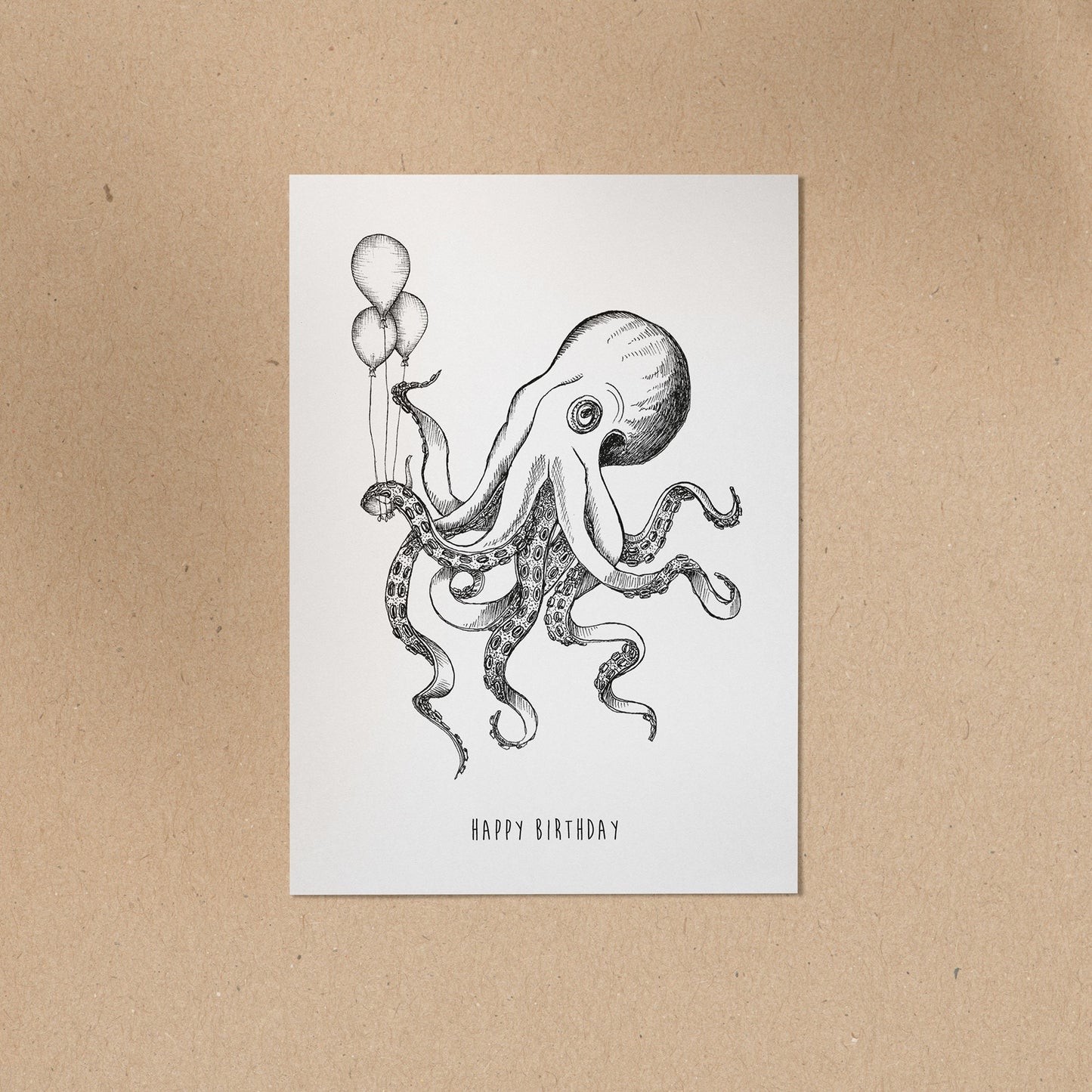 Postkarte | Octopus BOB | Happy Birthday