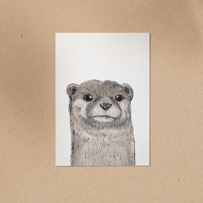 POSTKARTE | Otter Fiete | Aquarell