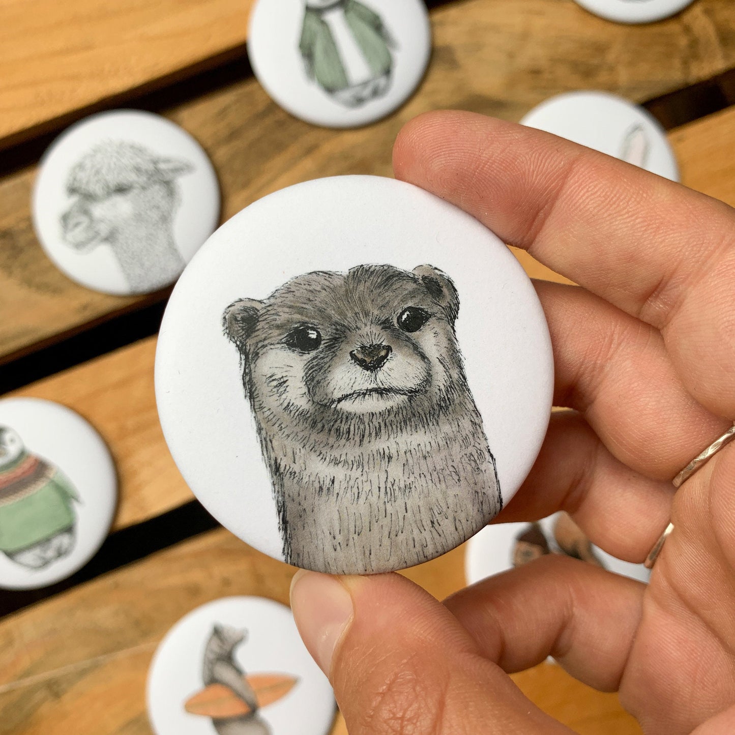 Magnetbutton | Kühlschrankmagnet | 55 mm | Otter Fiete