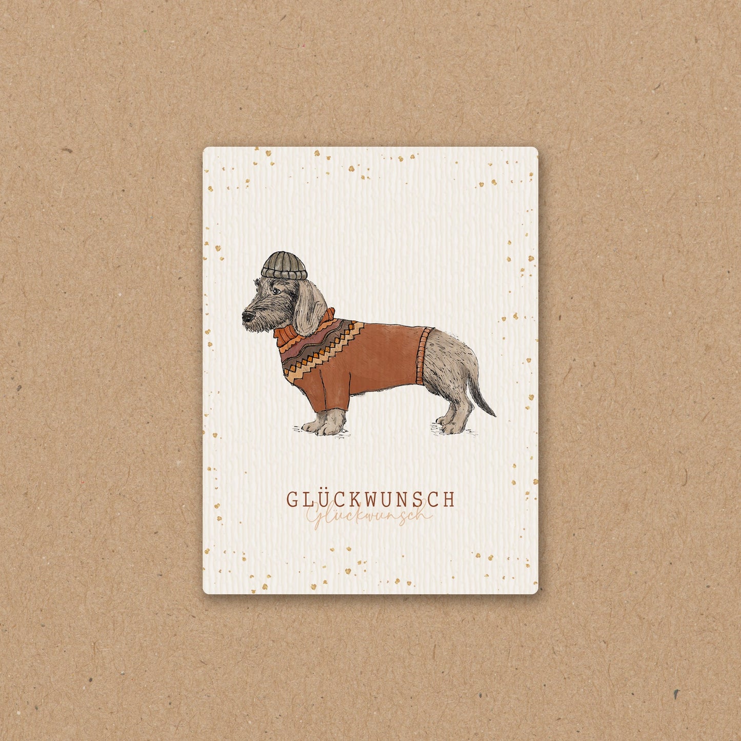 WEINETIKETT | Aufkleber | Sticker | Dackel Ludwig Glückwunsch