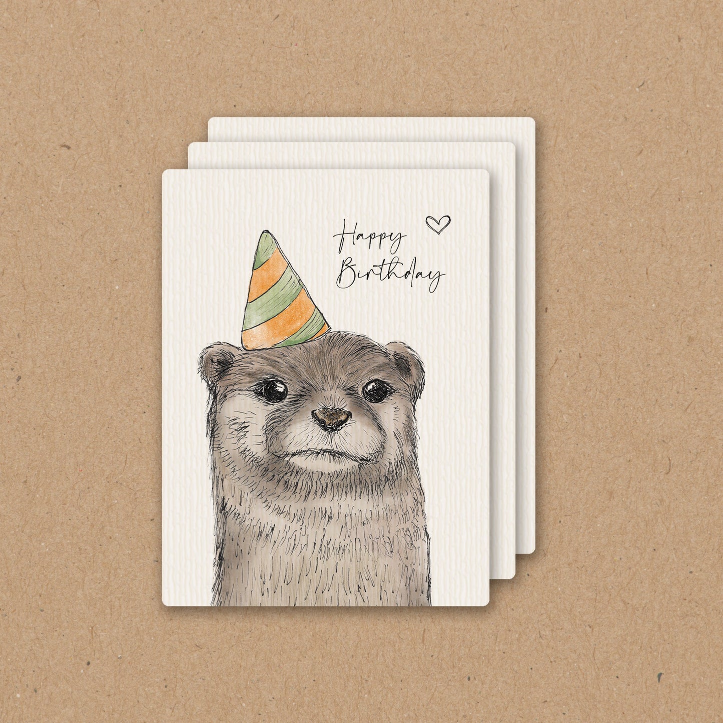 WEINETIKETT | Aufkleber | Sticker | Otter Happy Birthday