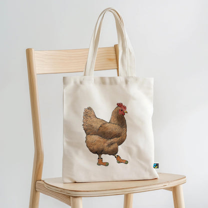 JUTEBEUTEL | Tragetasche | Beachbag | Huhn Trude