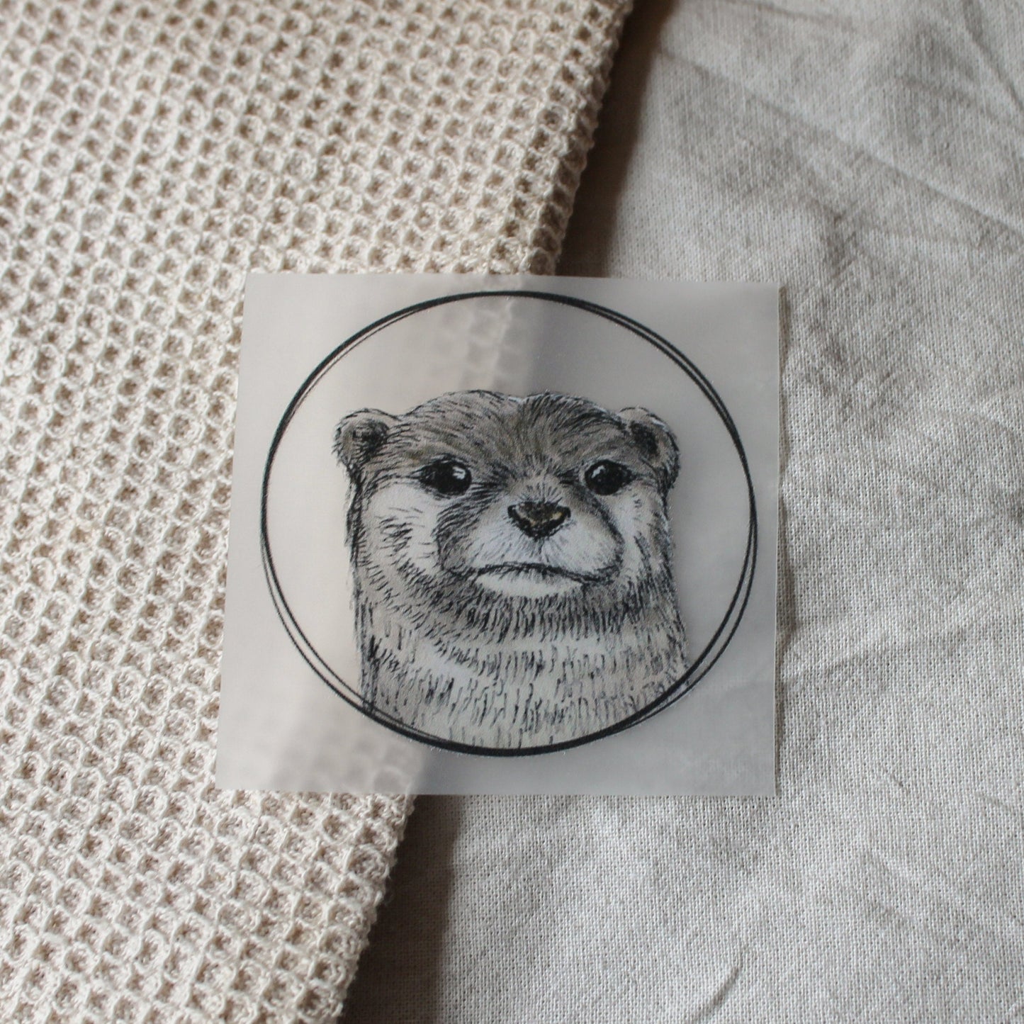 BÜGELBILD | T-Shirtdruck | rund | Otter Fiete