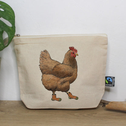 ORGANIZER | Kosmetiktasche | Jutetasche | Huhn